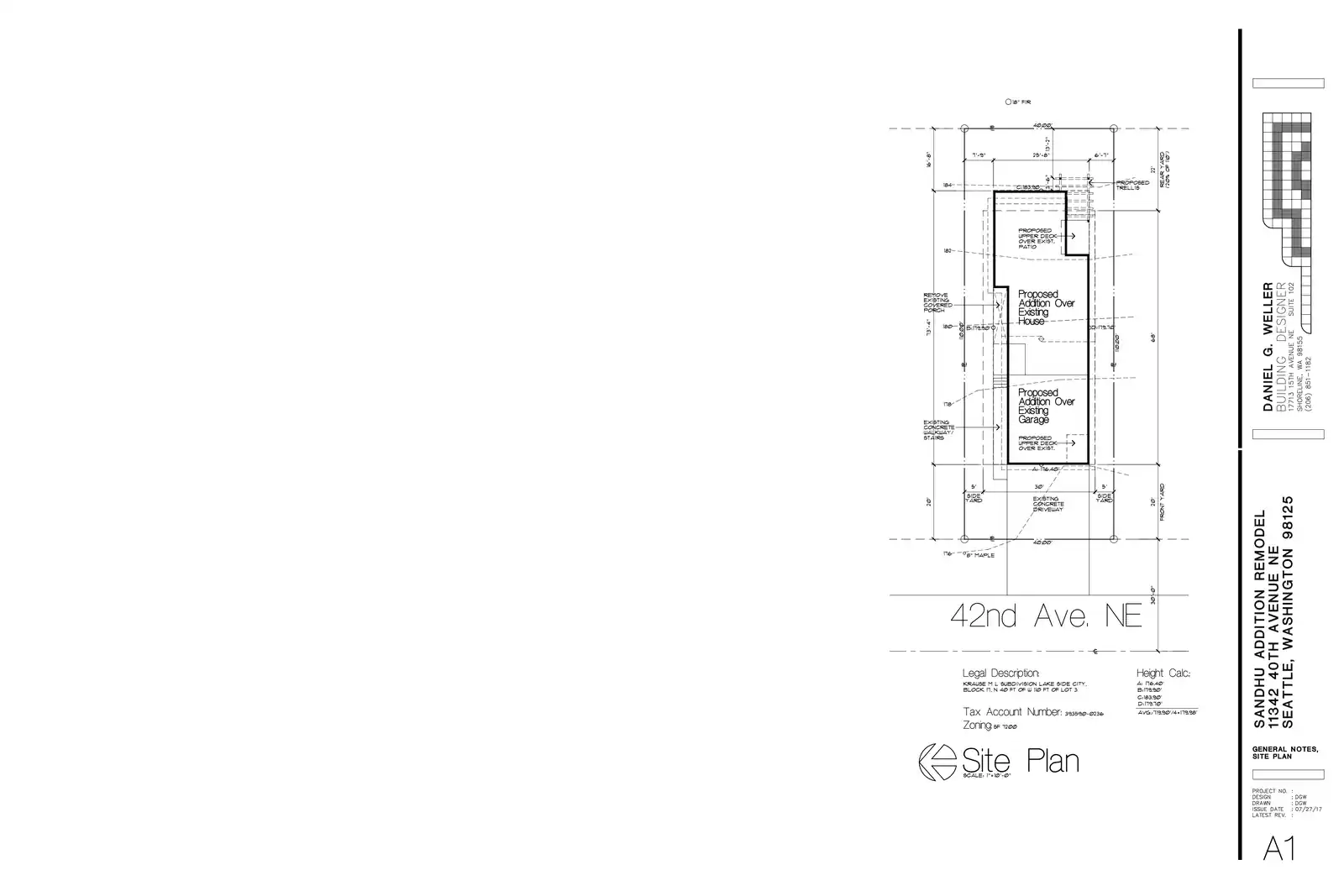 Site plan for 11342 40th Ave NE