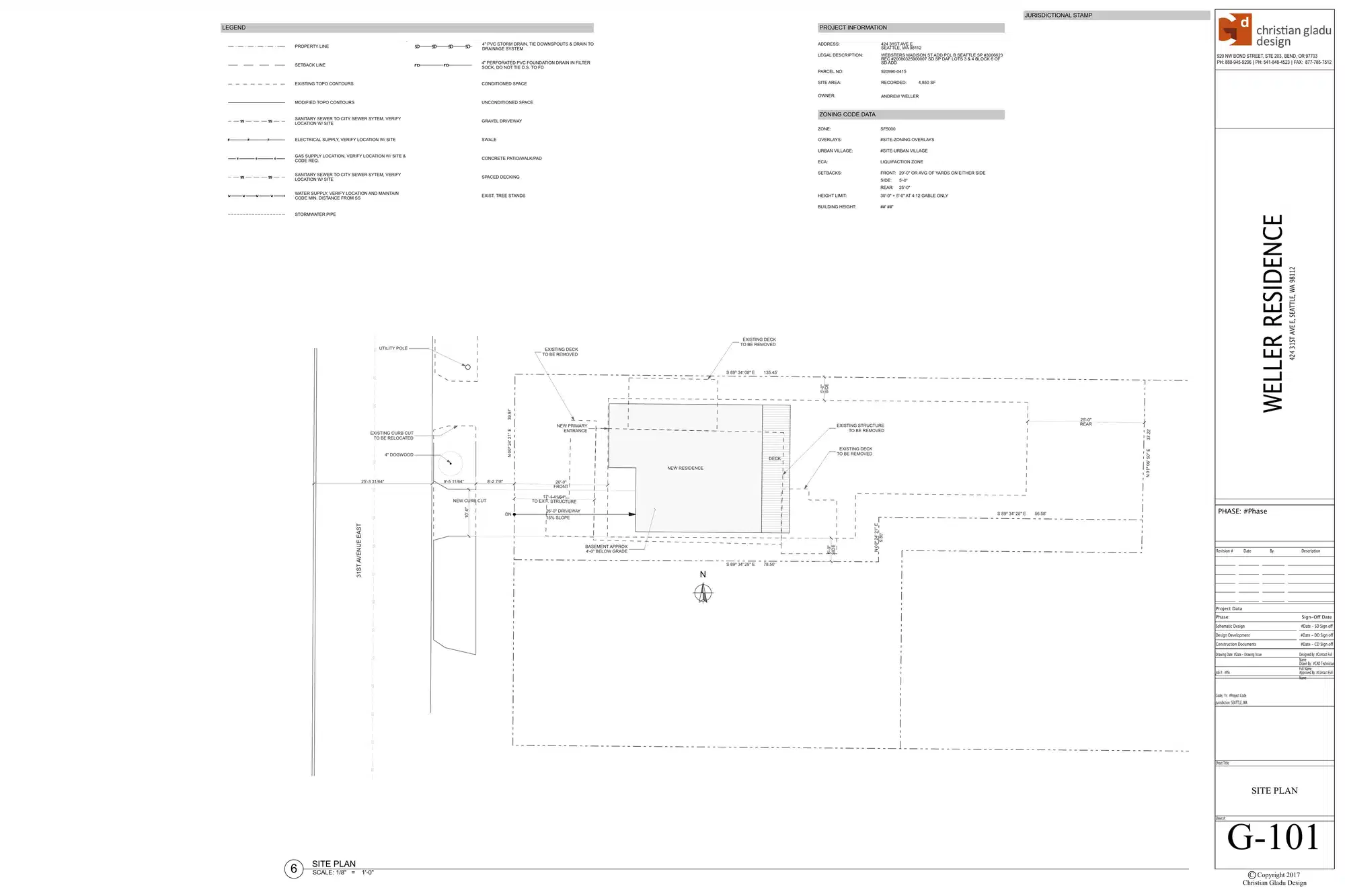 Site plan for 424 31st Ave E