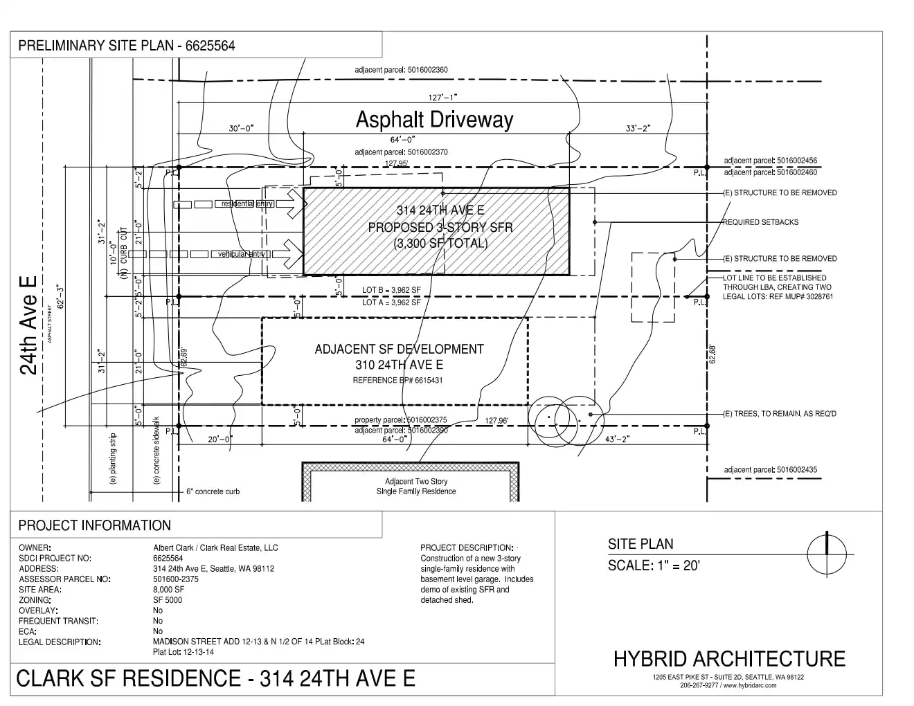 Site plan for 314 24th Ave E