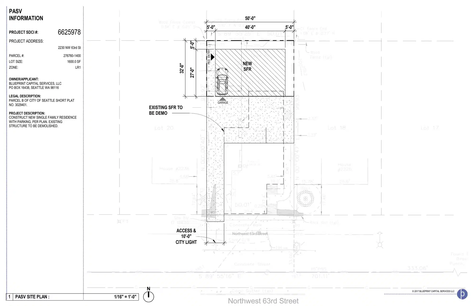 Site plan for 2230 NW 63rd St