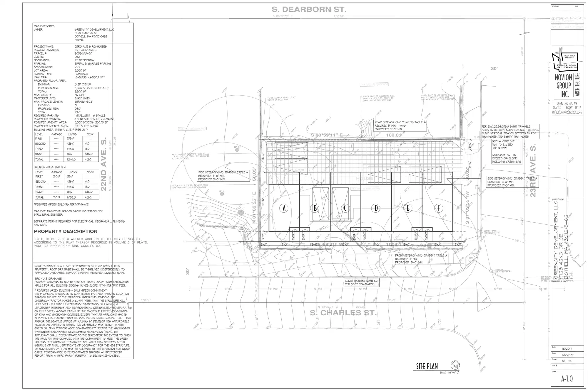 Site plan for 2210 S Charles St
