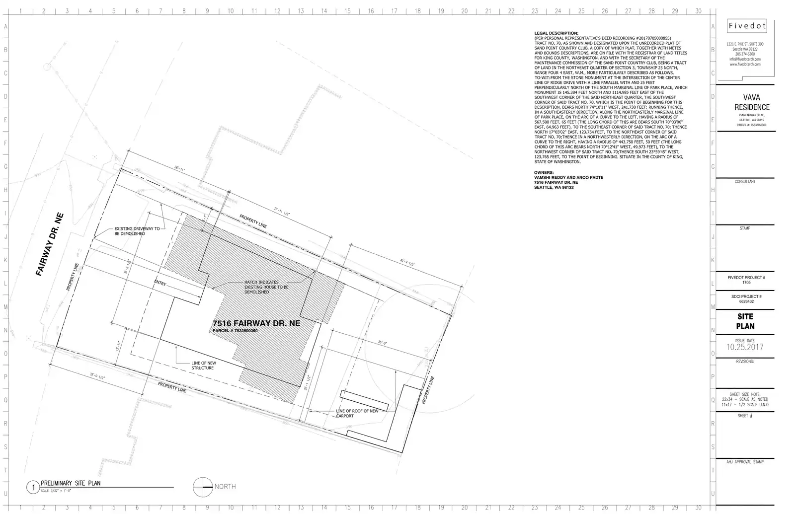 Site plan for 7516 Fairway Dr NE