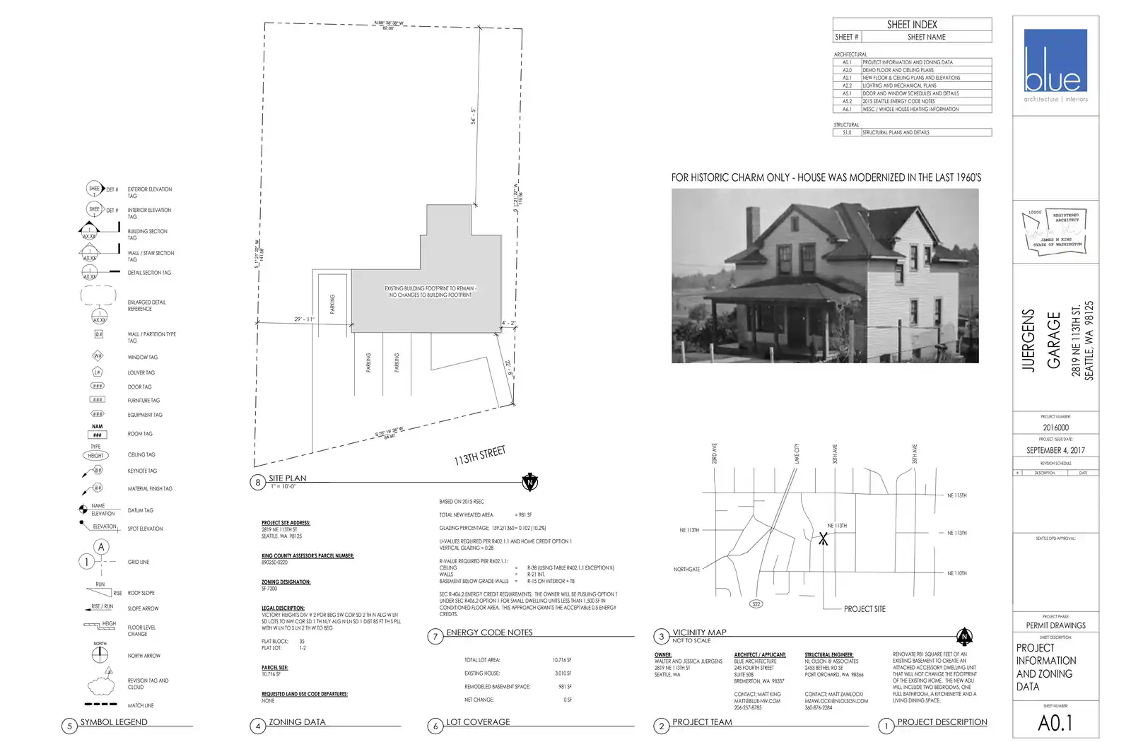 Site plan for 2819 NE 113th St