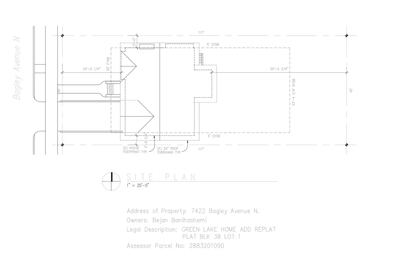 Site plan for 7422 Bagley Ave N