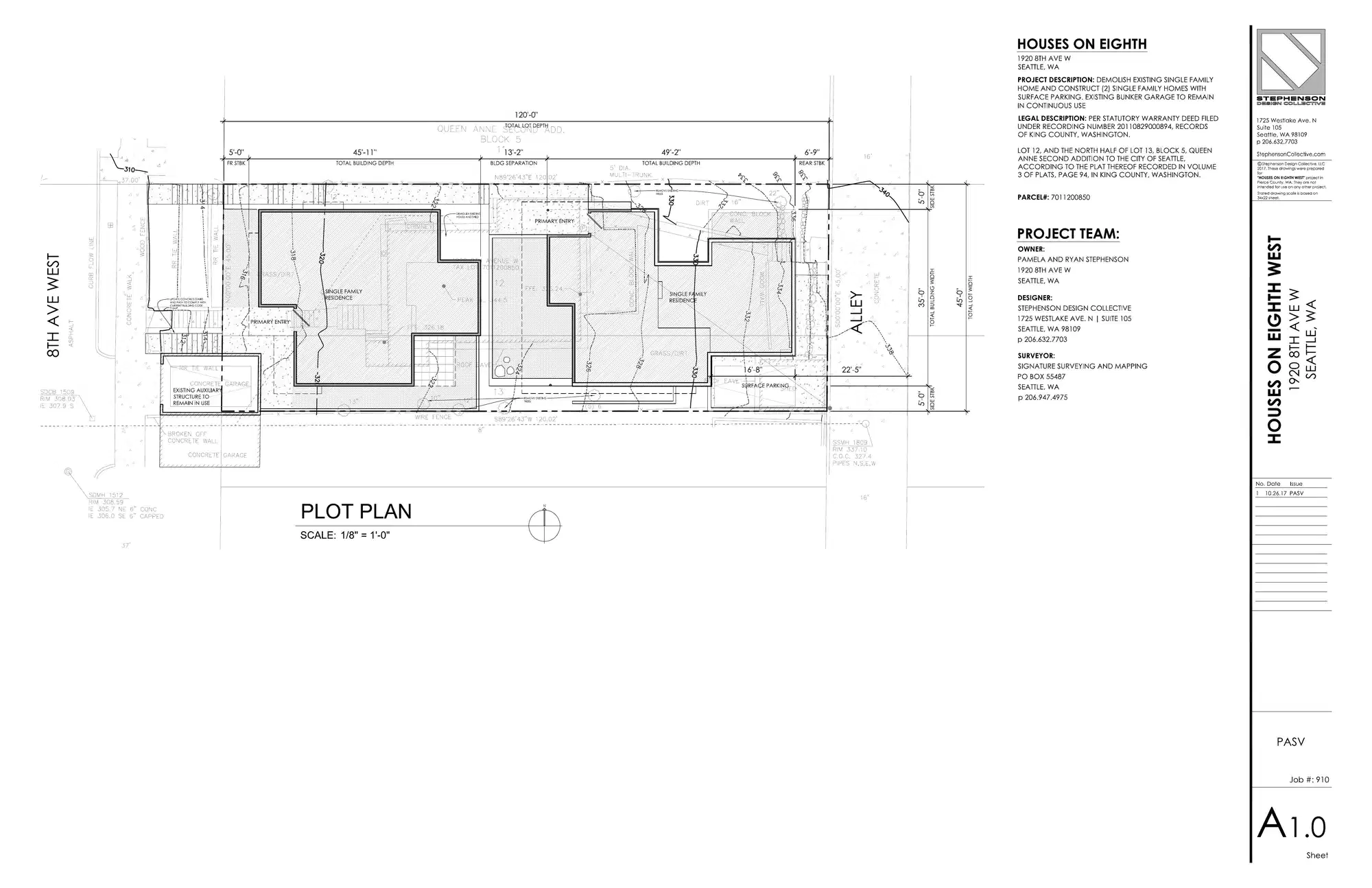 Site plan for 1920 8th Ave W