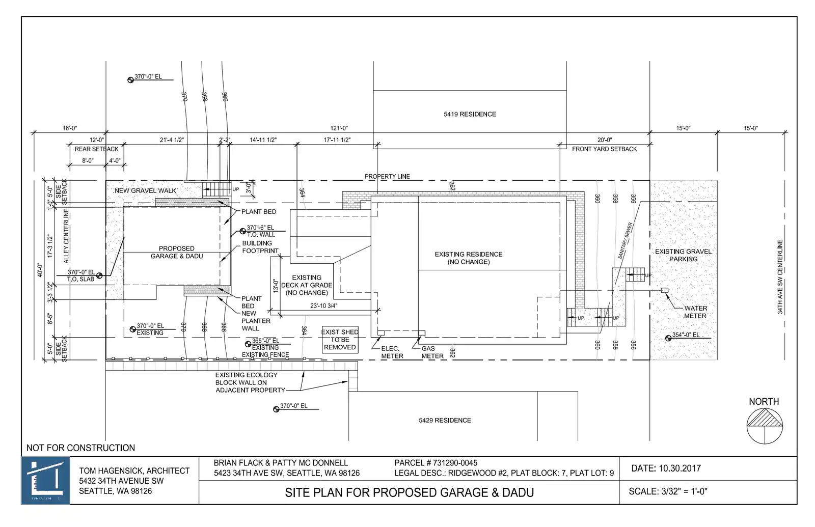 Site plan for 5423 34th Ave SW