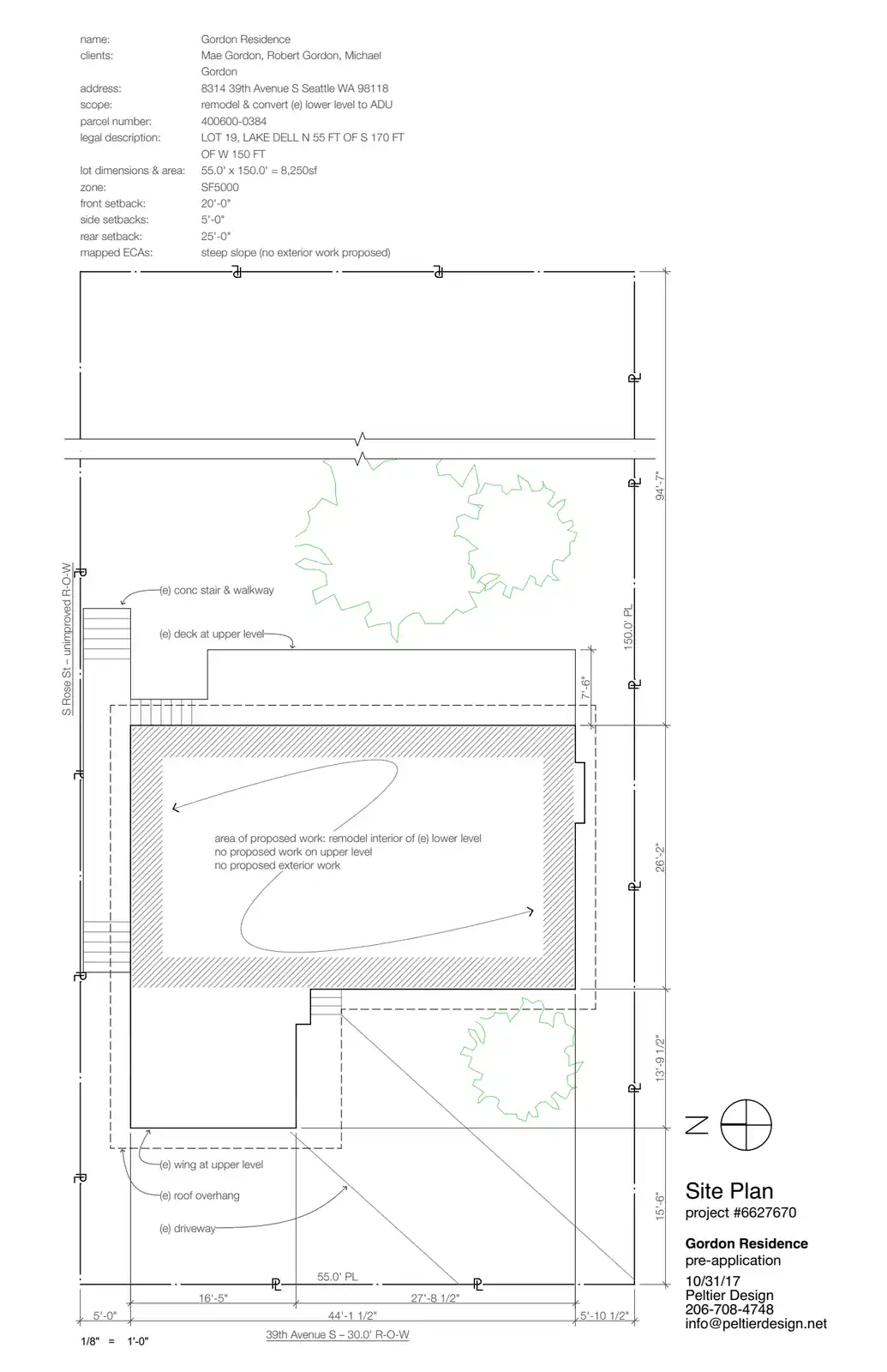 Site plan for 8314 39th Ave S