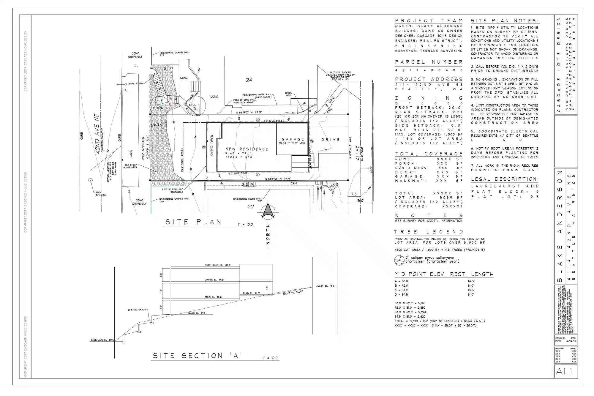 Site plan for 4114 42nd Ave NE