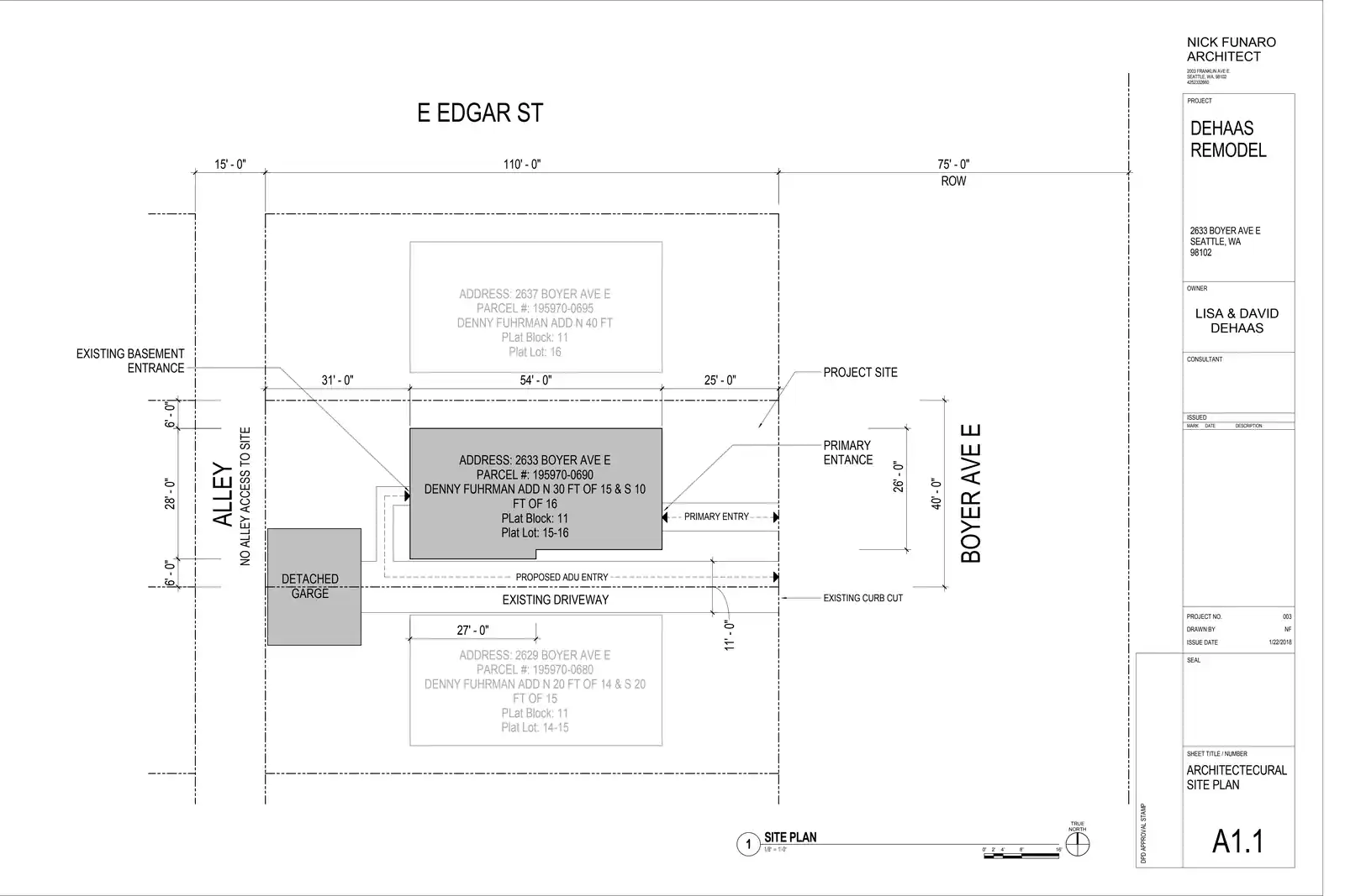 Site plan for 2633 Boyer Ave E