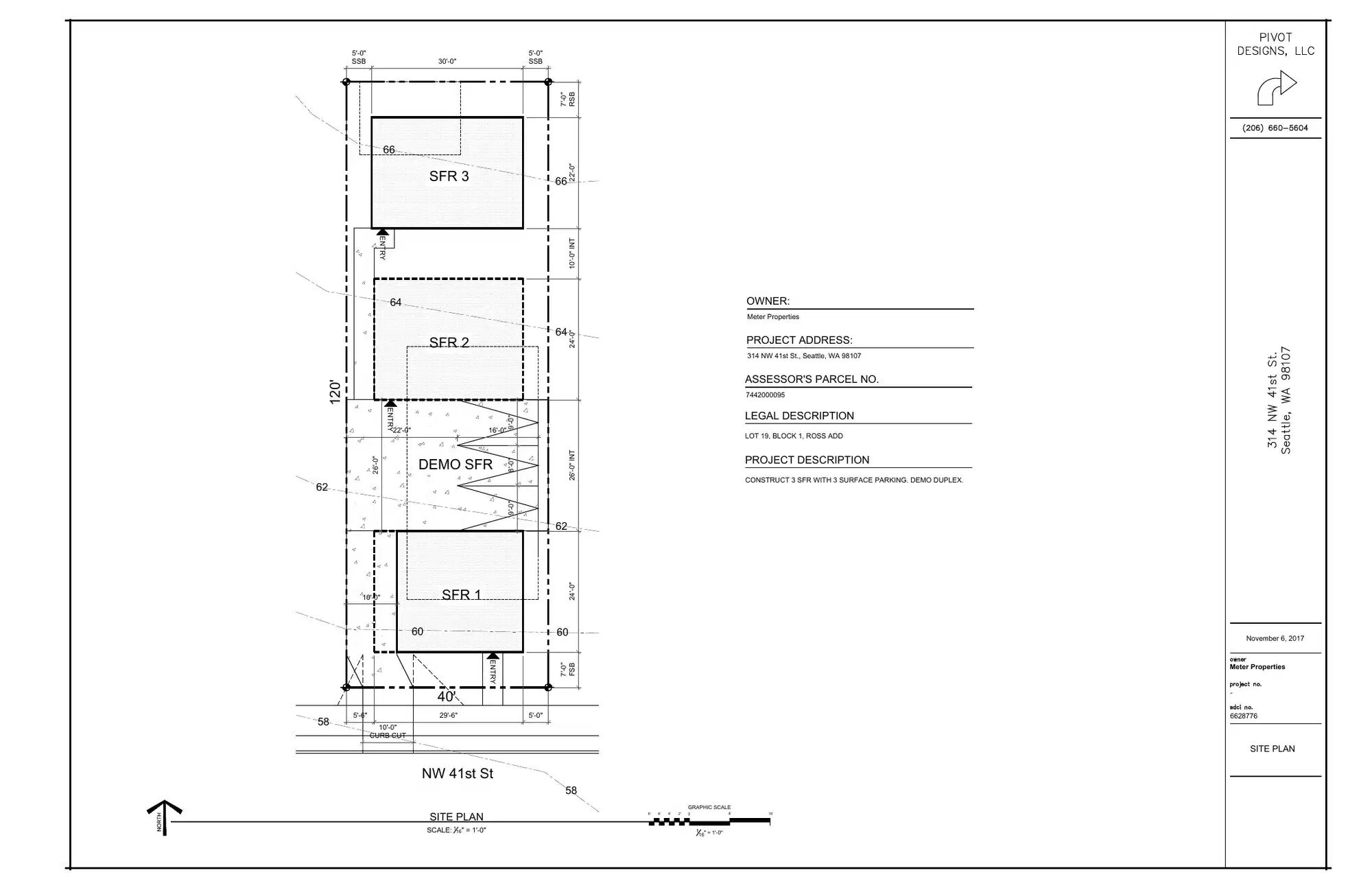 Site plan for 314 A NW 41st St