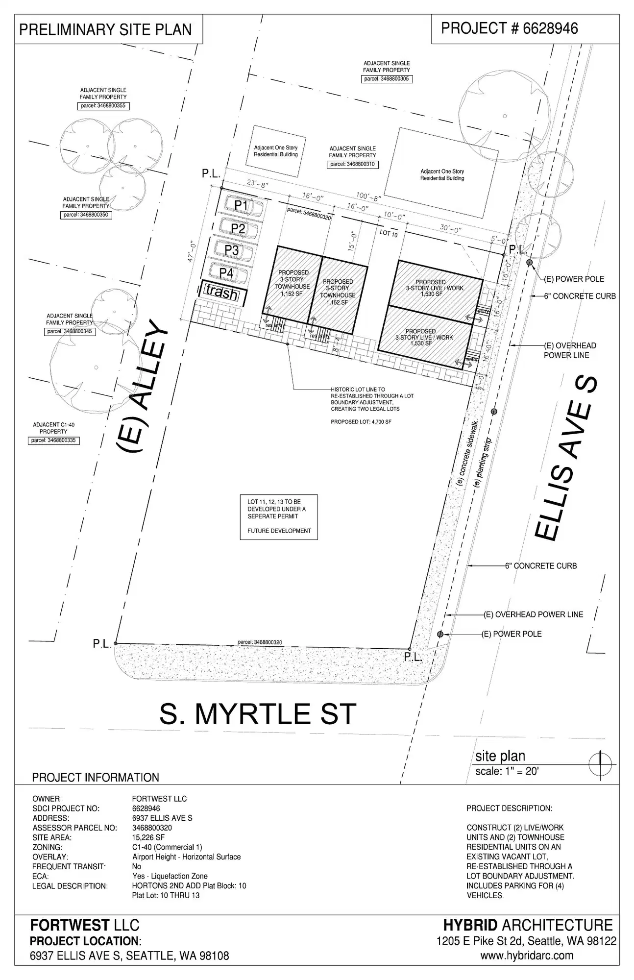 Site plan for 6943 Ellis Ave S