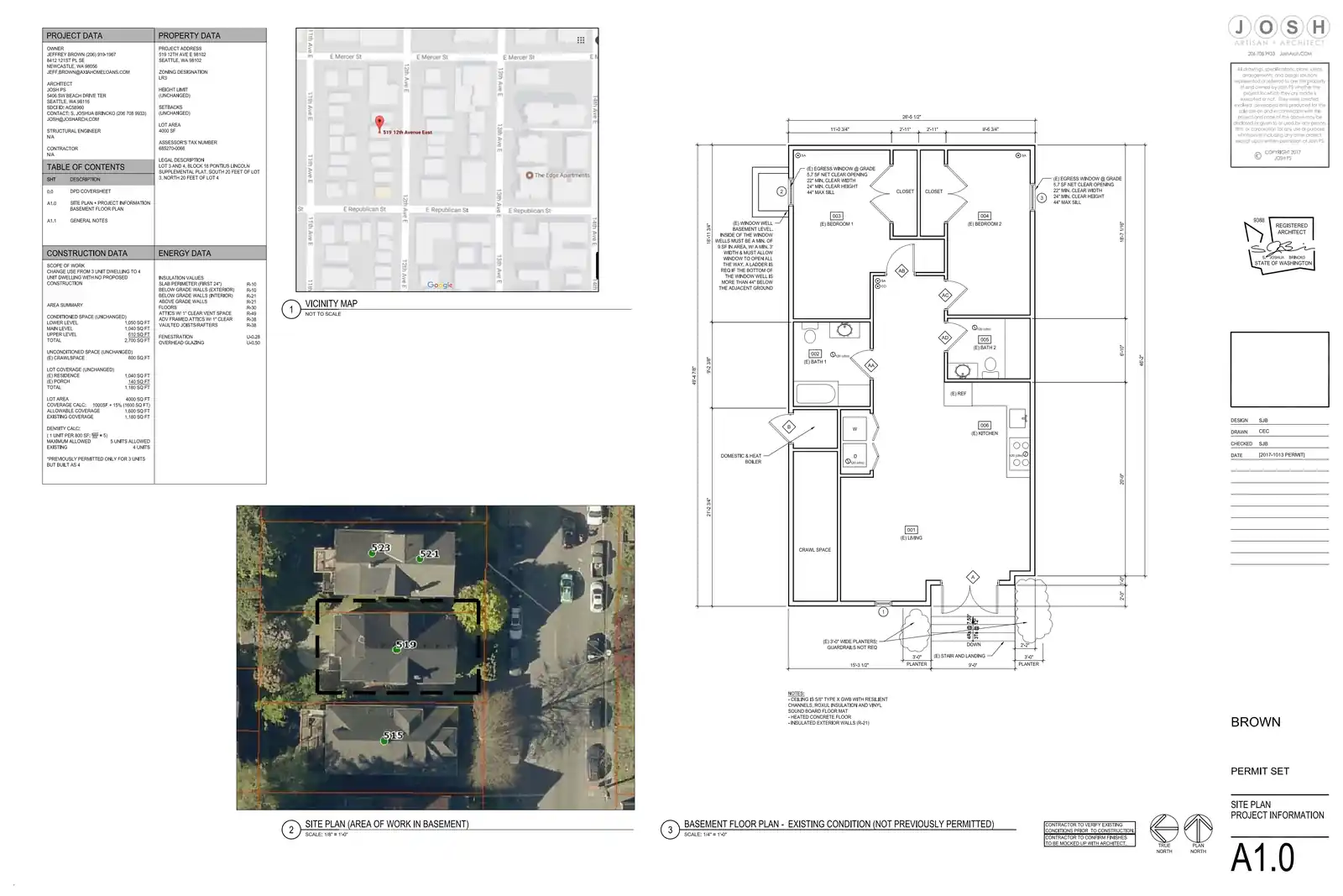 Site plan for 519 12th Ave E