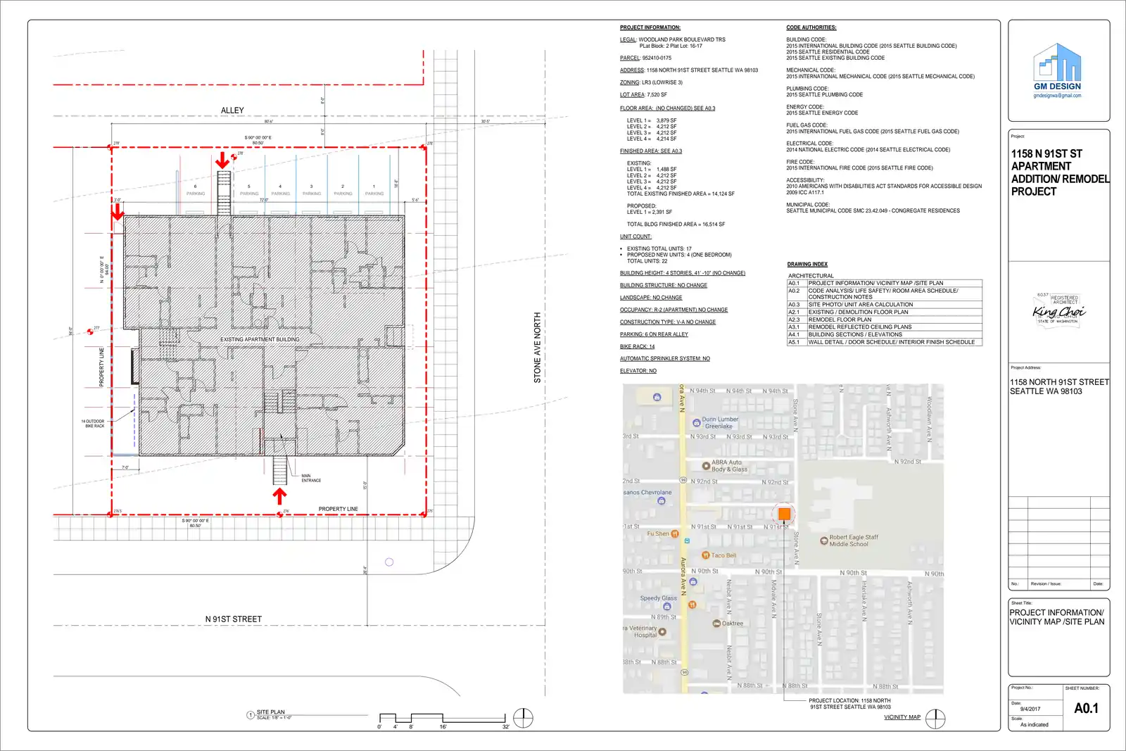Site plan for 1158 N 91st St
