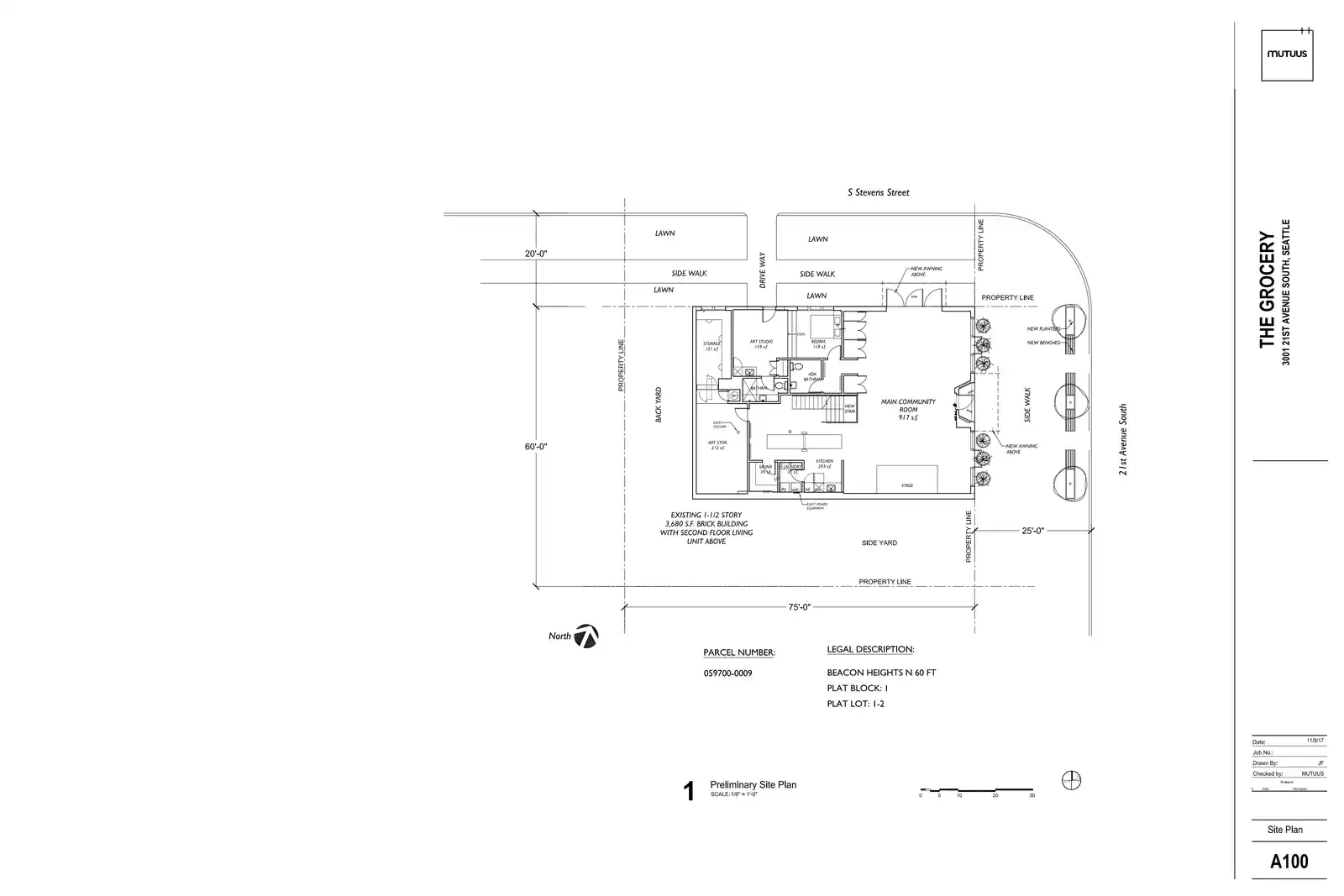 Site plan for 3001 21st Ave S