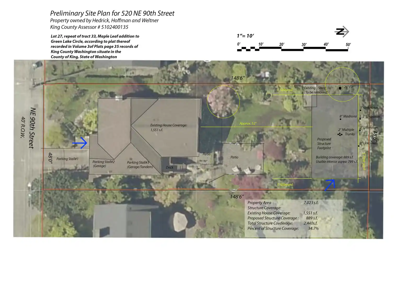 Site plan for 520 NE 90th St