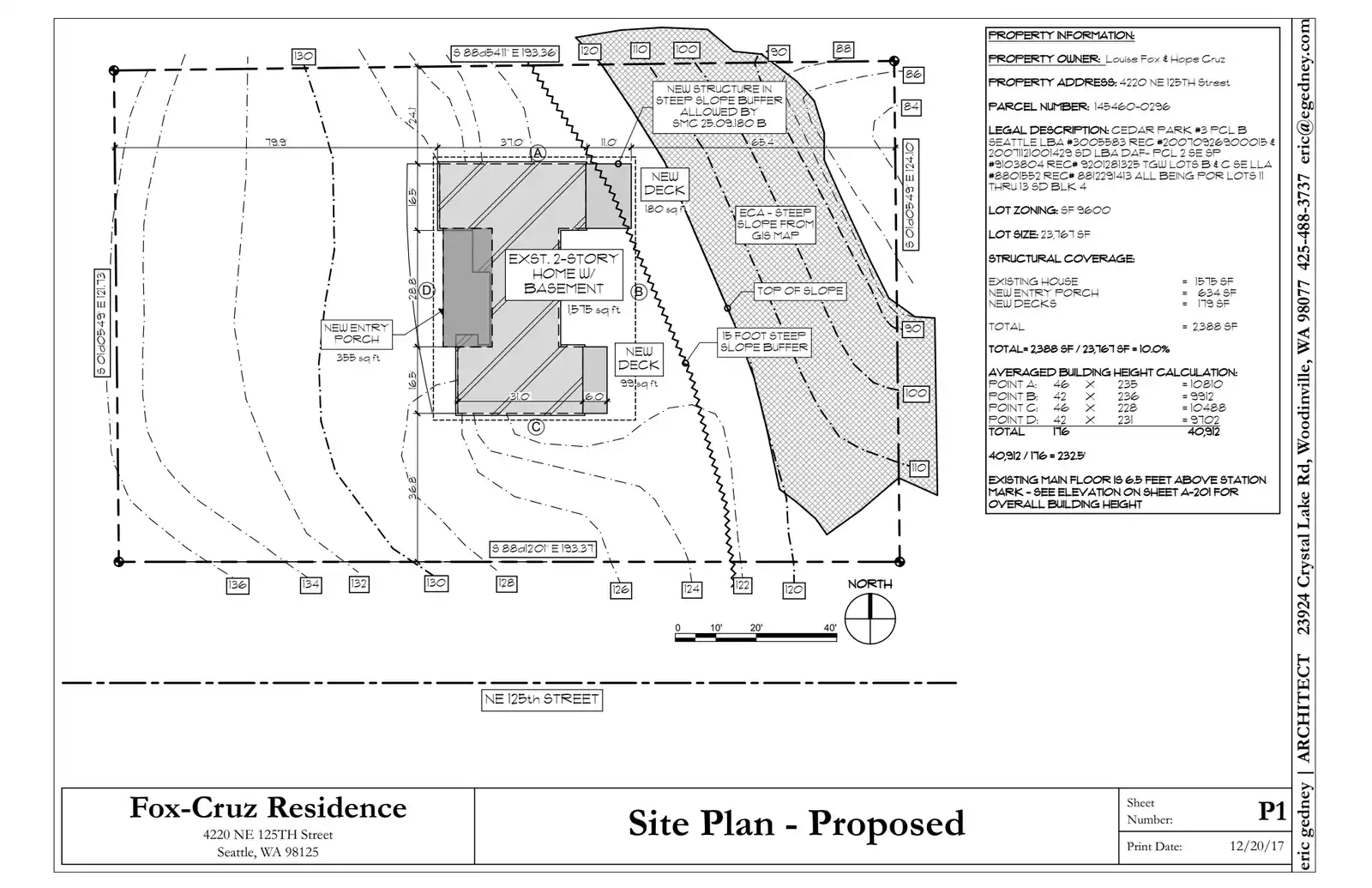 Site plan for 4220 NE 125th St