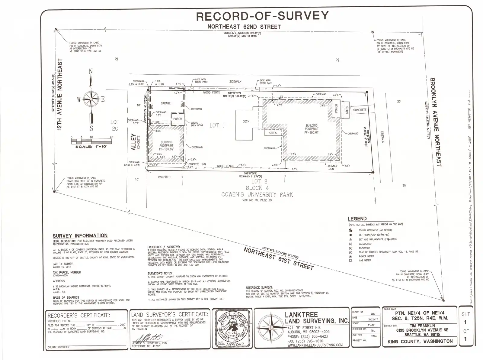 Site plan for 6133 Brooklyn Ave NE