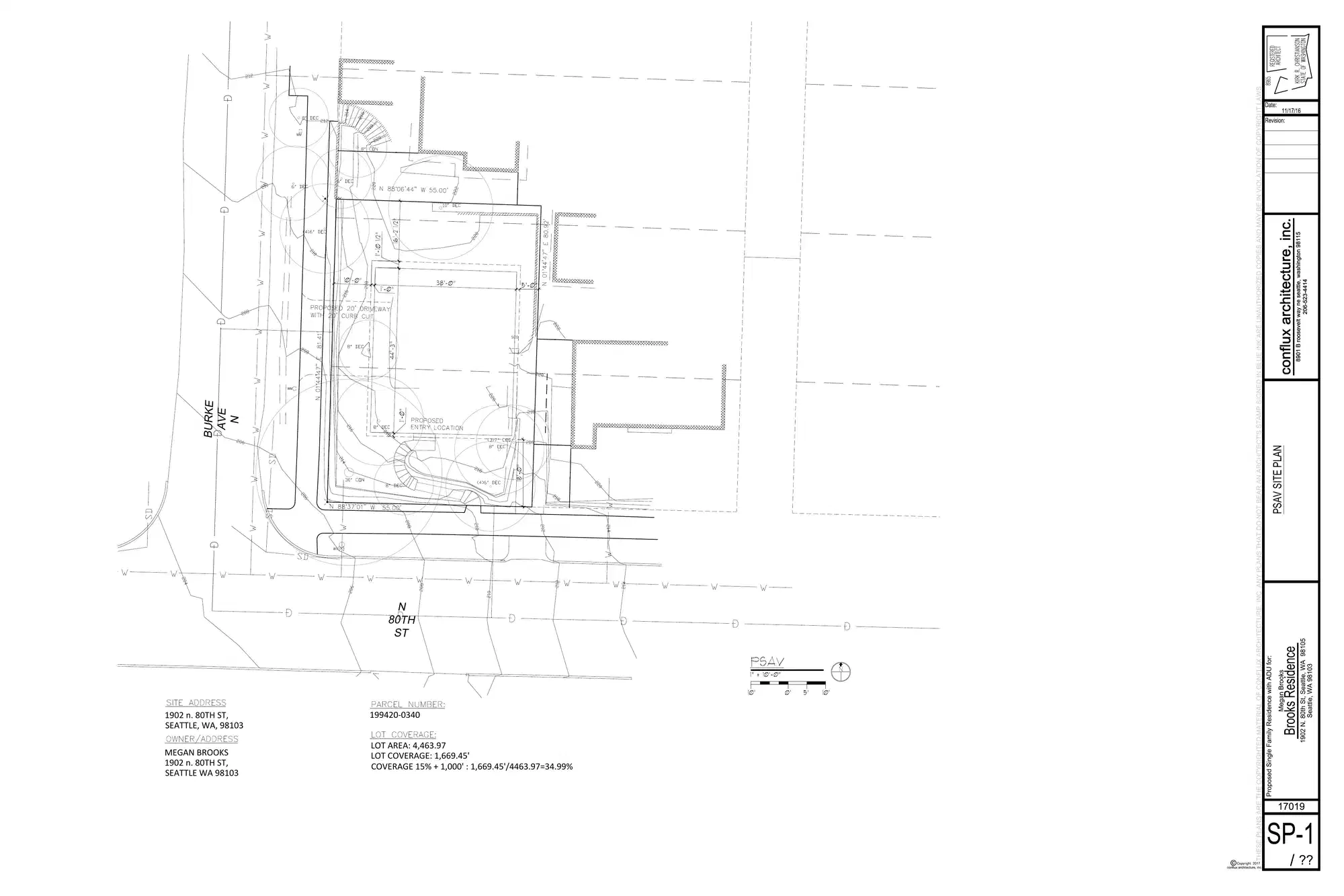 Site plan for 8004 Burke Ave N