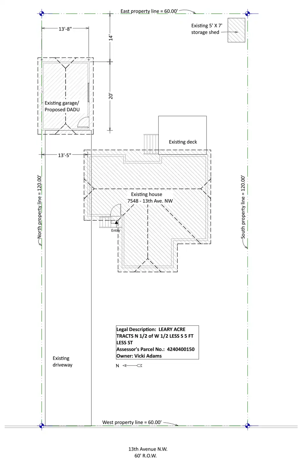 Site plan for 7548 13th Ave NW