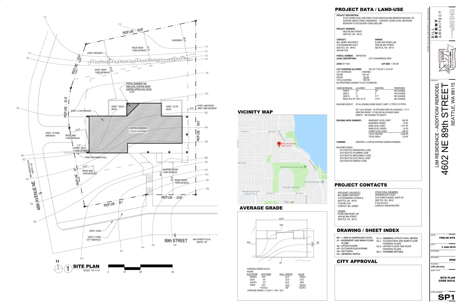 Site plan for 4602 NE 89th St