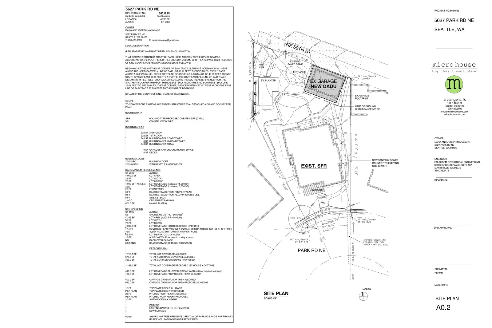 Site plan for 5627 Park Rd NE