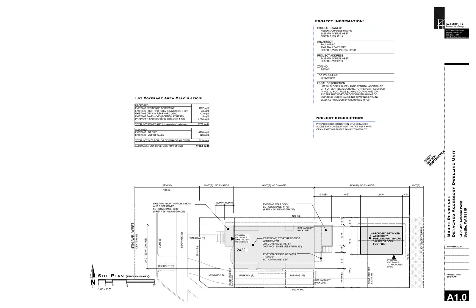 Site plan for 2422 4th Ave W