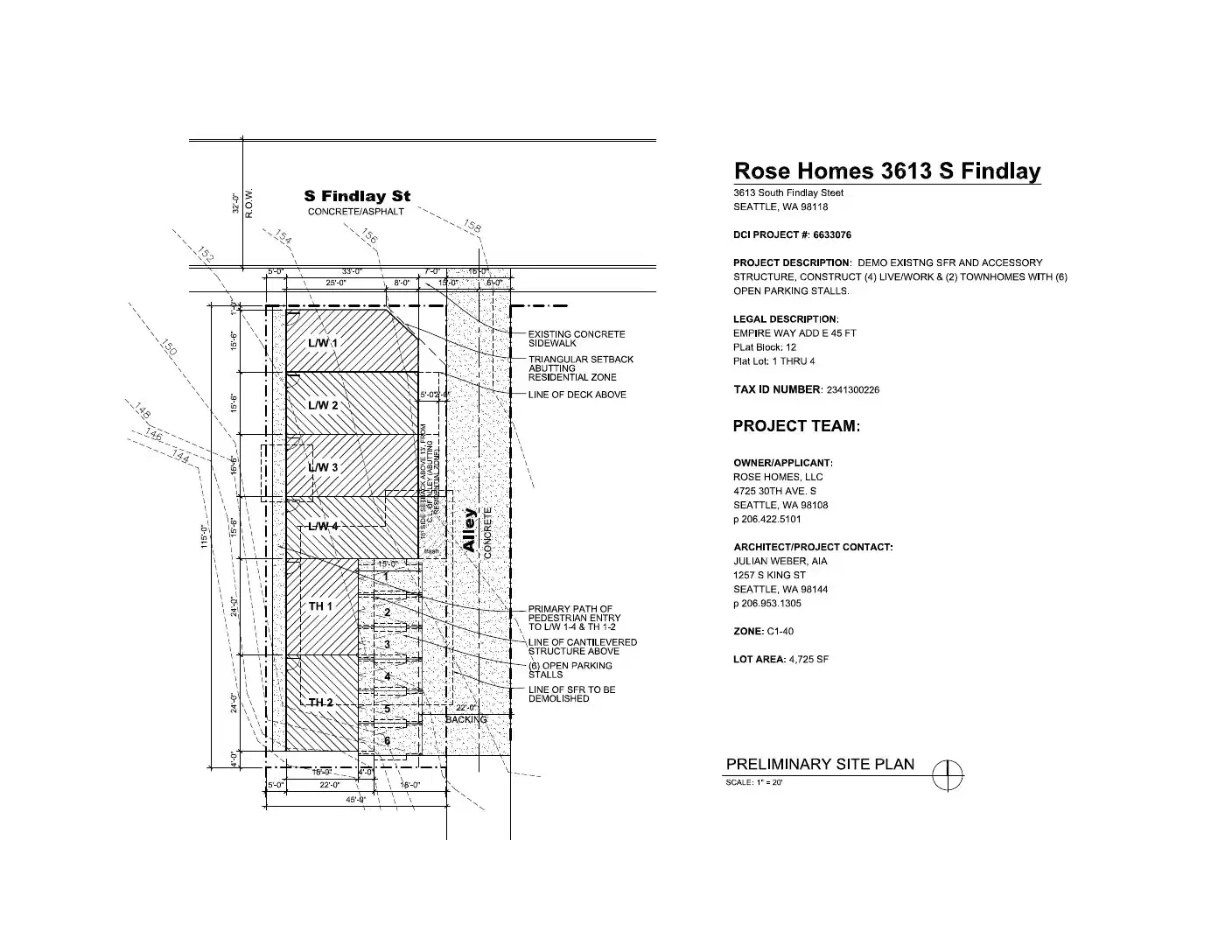 Site plan for 3615 S Findlay St