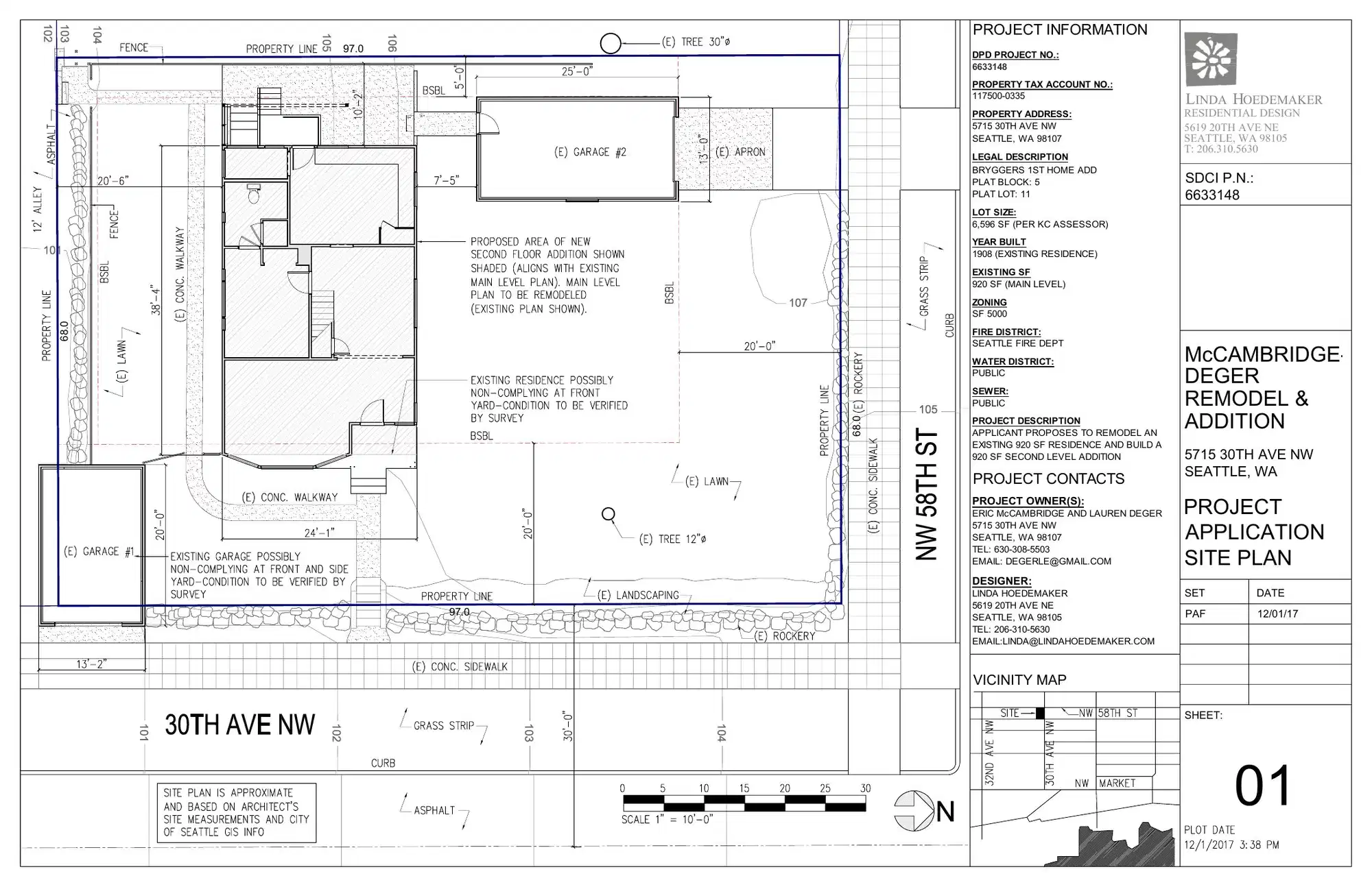 Site plan for 3001 NW 58th St