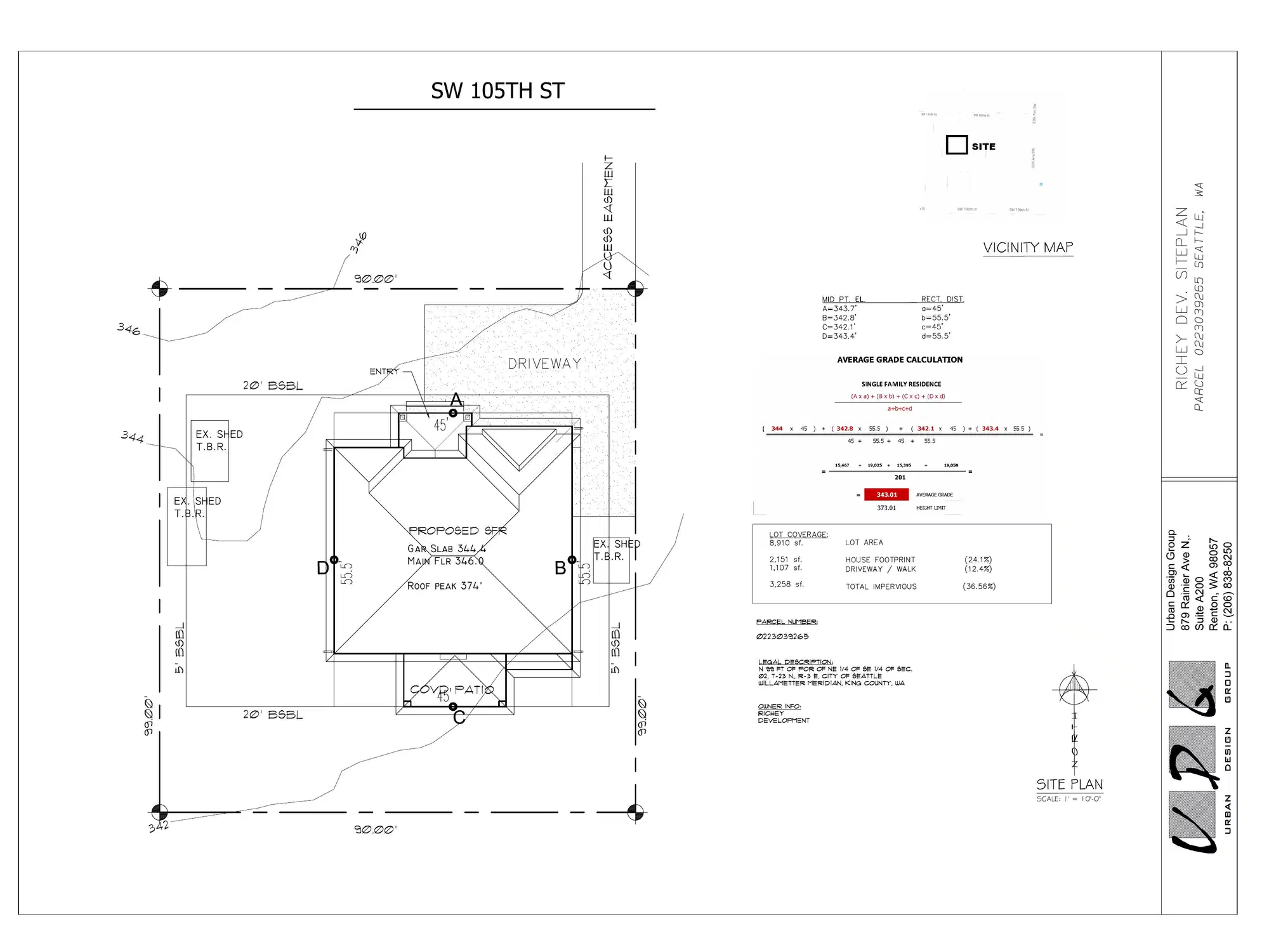 Site plan for 3519 SW 105th St