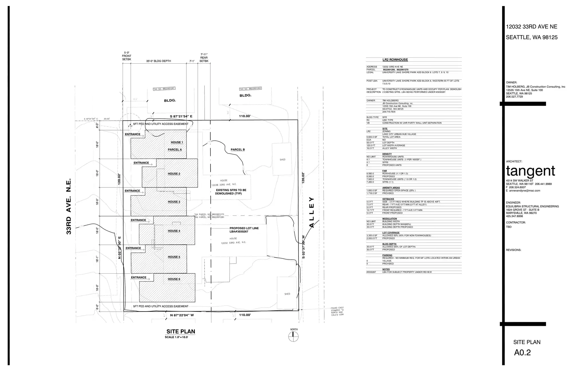 Site plan for 12032 33rd Ave NE