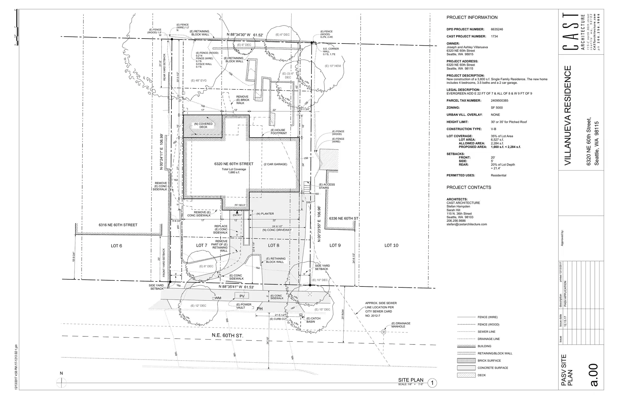 Site plan for 6320 NE 60th St