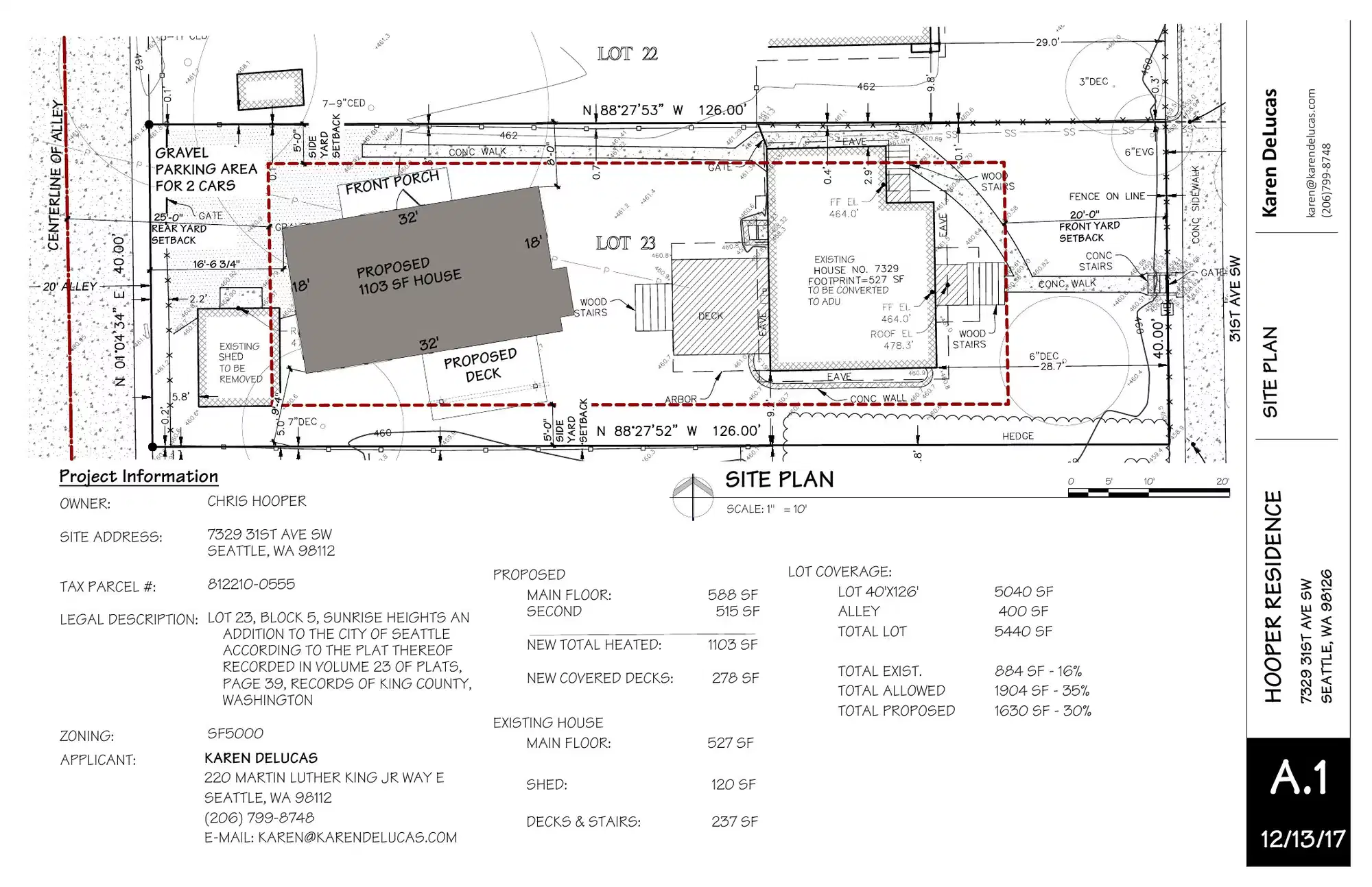 Site plan for 7329 31st Ave SW