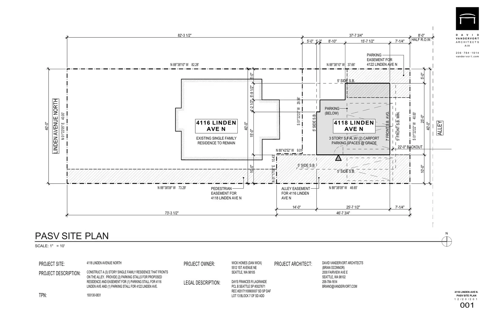 Site plan for 4118 Linden Ave N