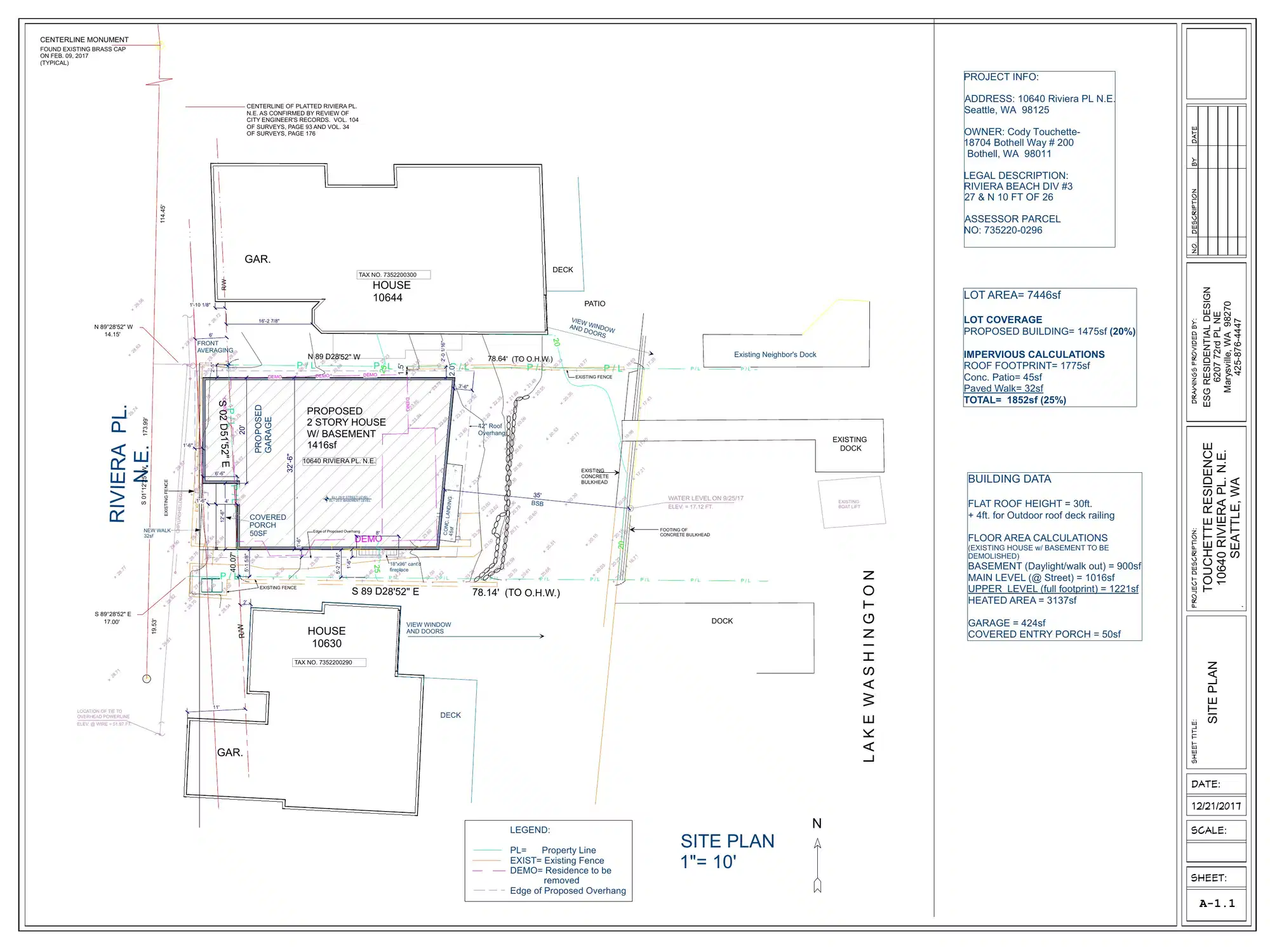 Site plan for 10640 Riviera Pl NE
