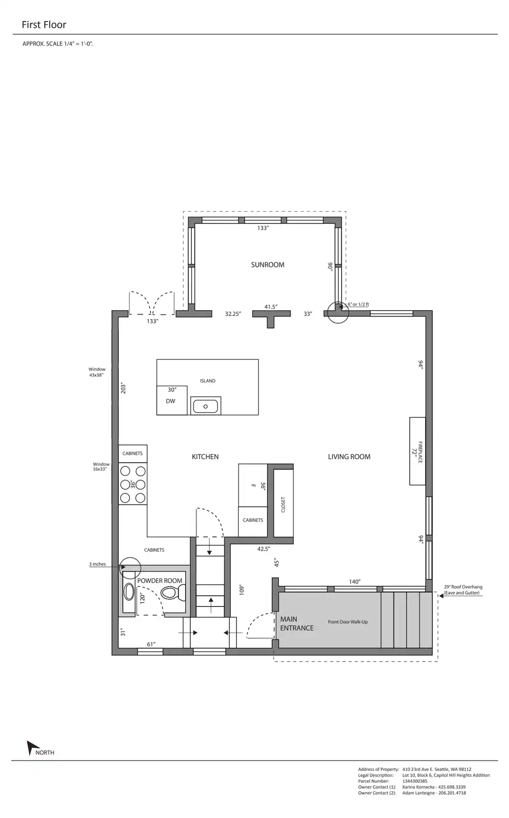 Site plan for 410 23rd Ave E