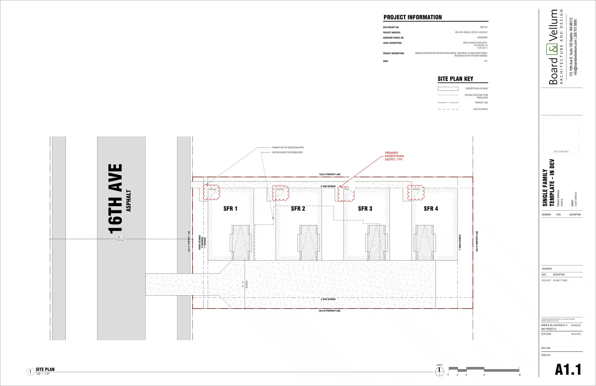 Site plan for 810 A 16th Ave