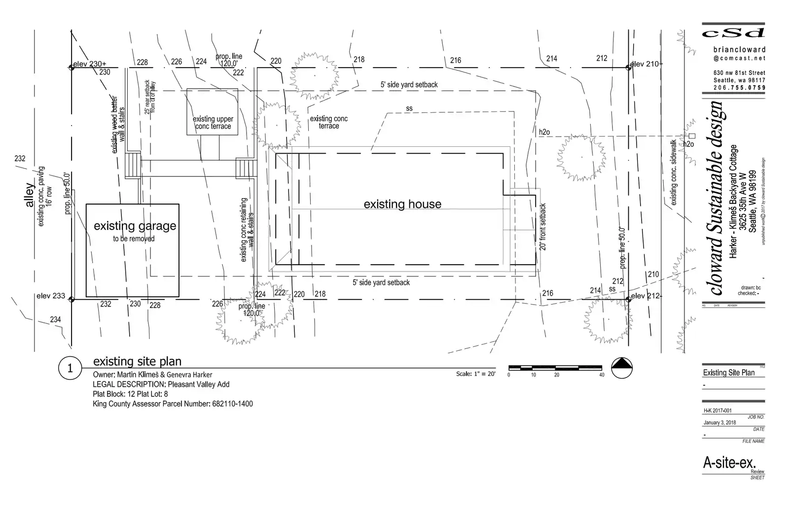 Site plan for 3625 35th Ave W
