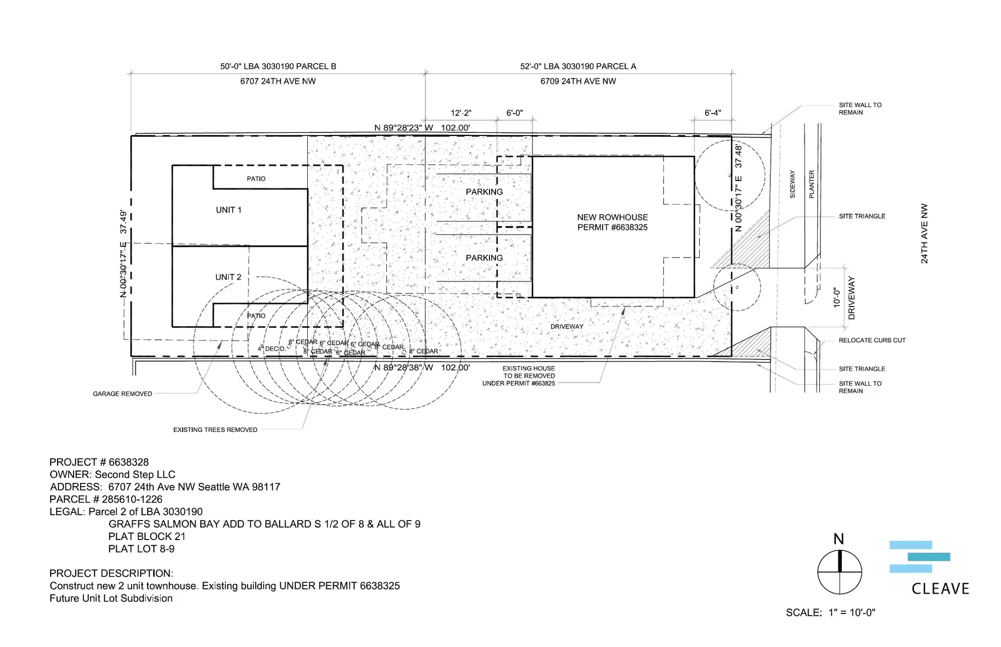 Site plan for 6707 24th Ave NW