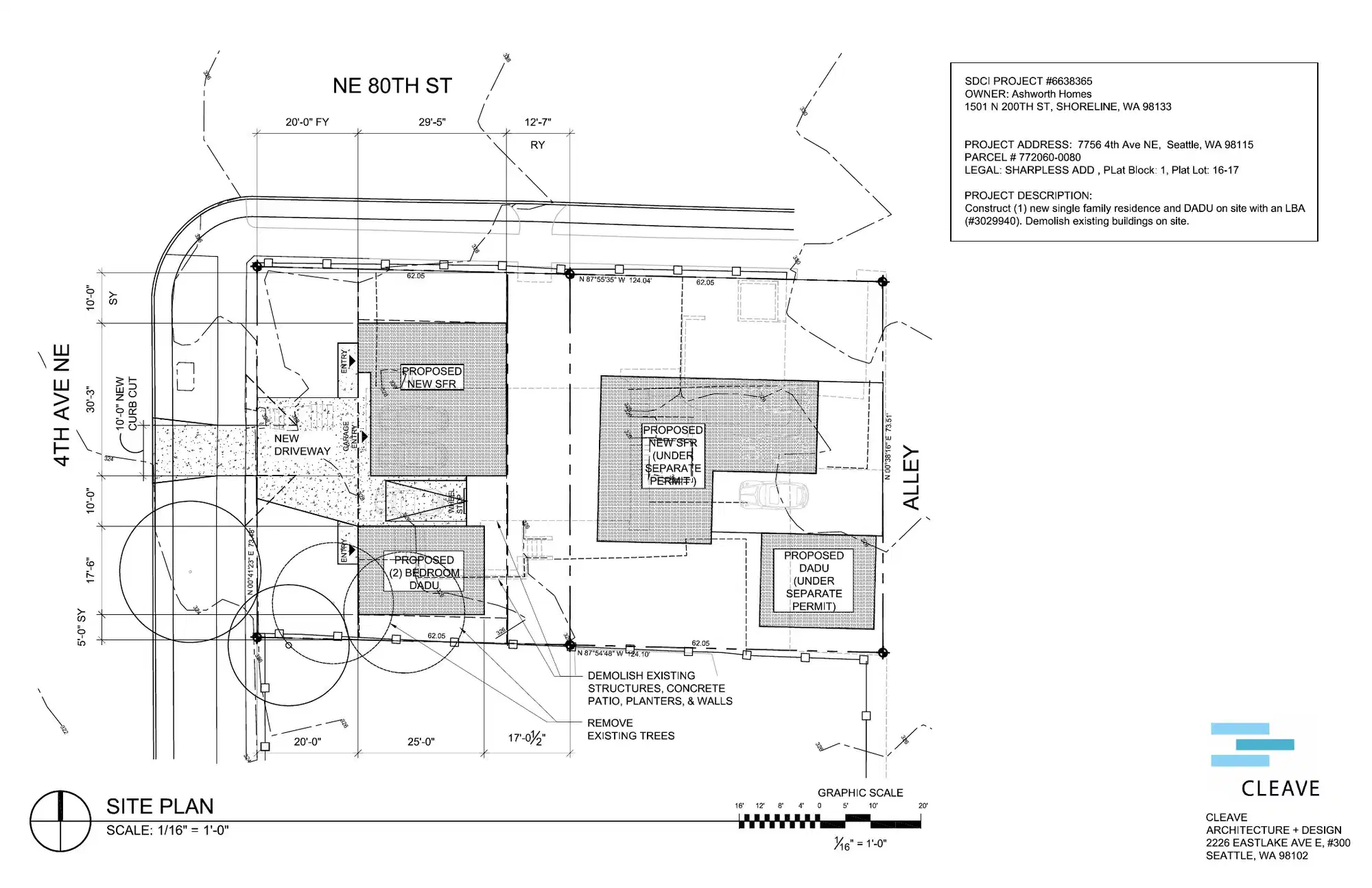 Site plan for 7756 4th Ave NE