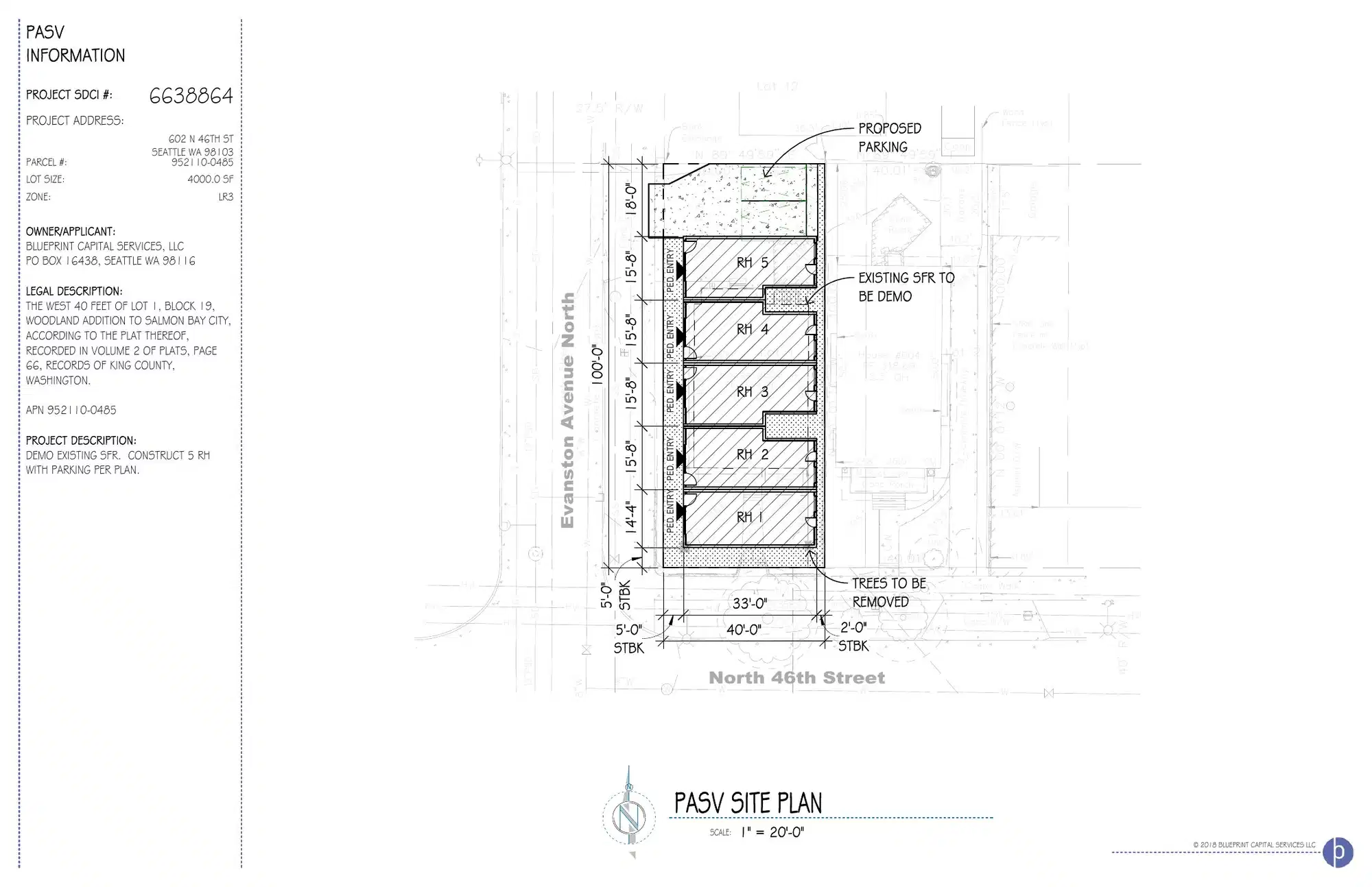 Site plan for 602 N 46th St