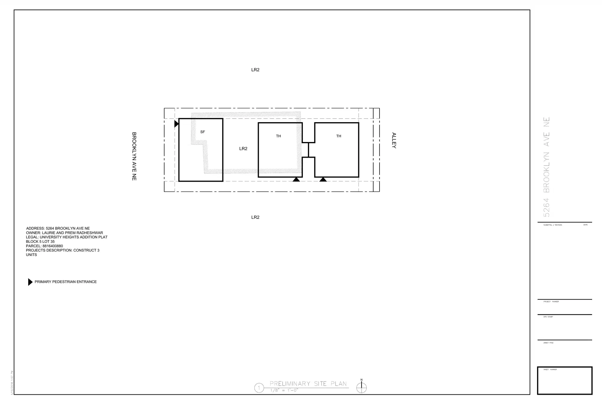 Site plan for 5264 Brooklyn Ave NE