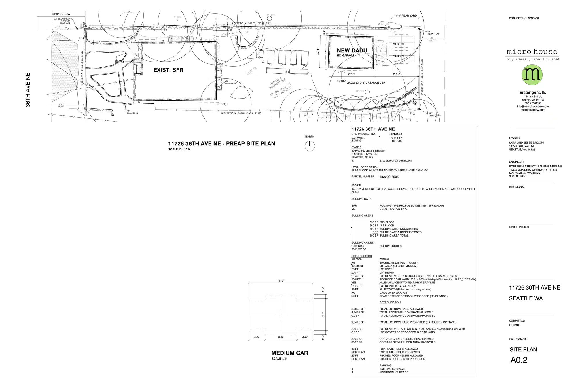 Site plan for 11726 36th Ave NE