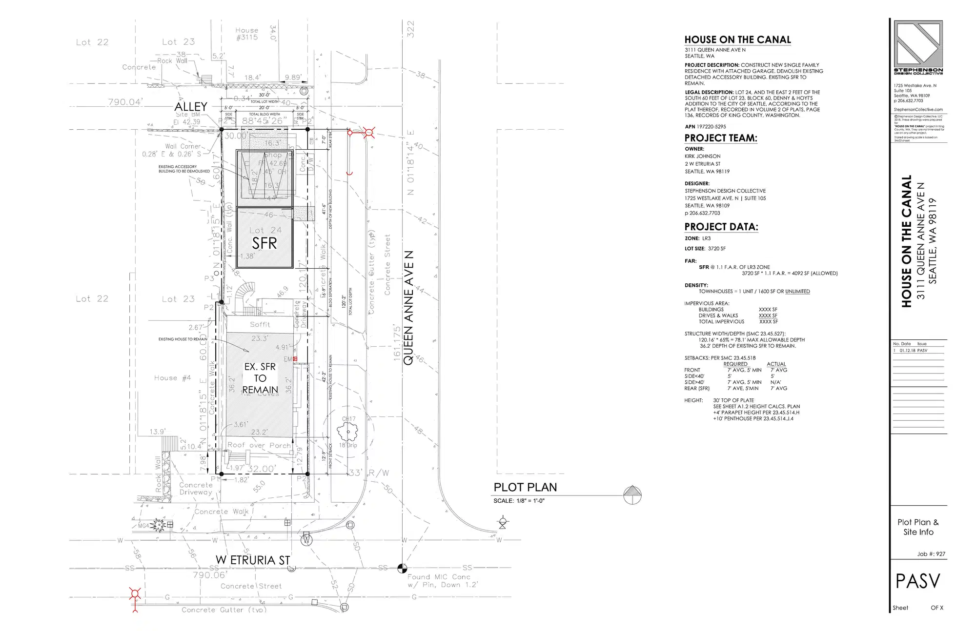 Site plan for 3111 Queen Anne Ave N