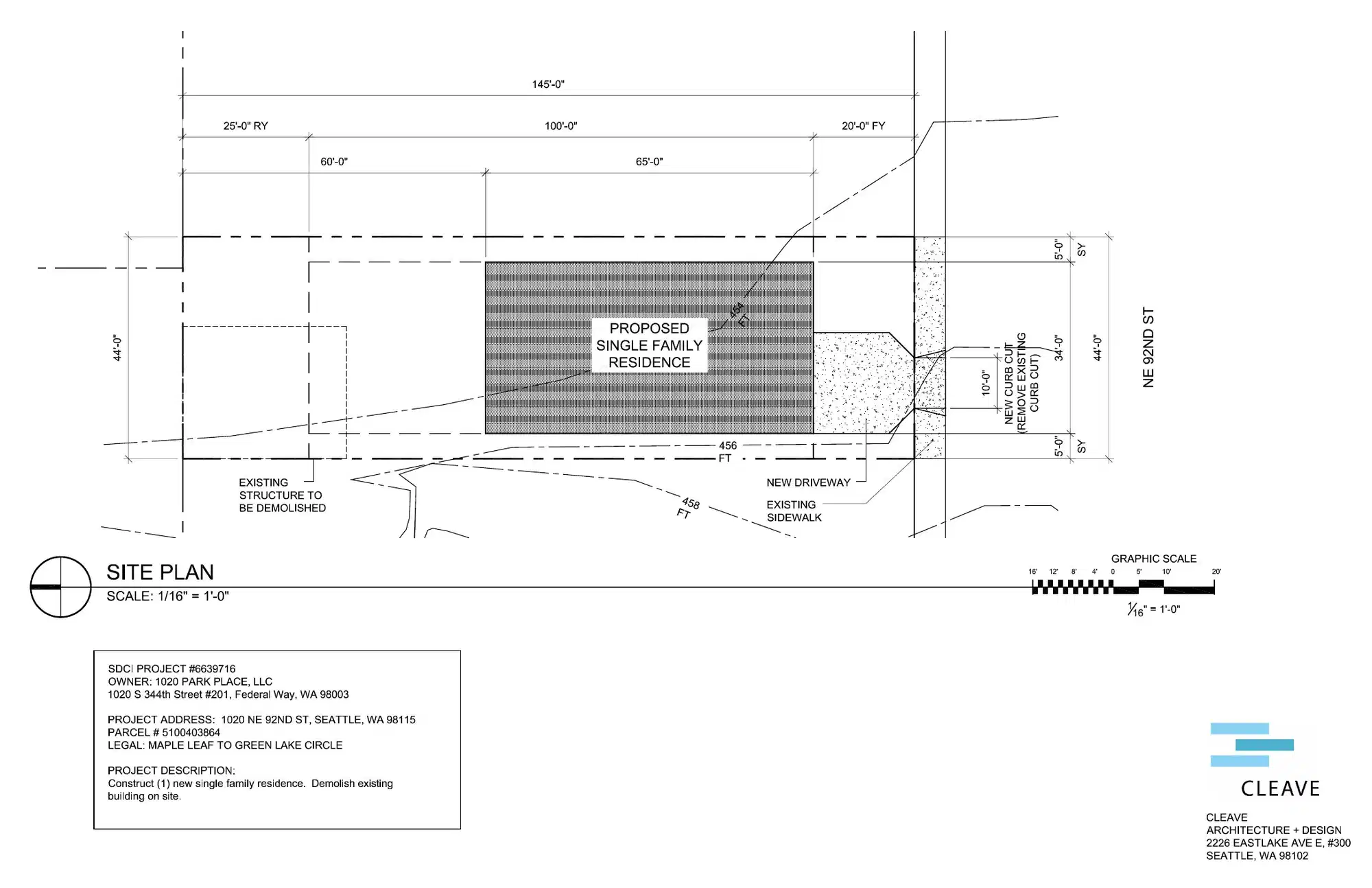 Site plan for 1016 NE 92nd St