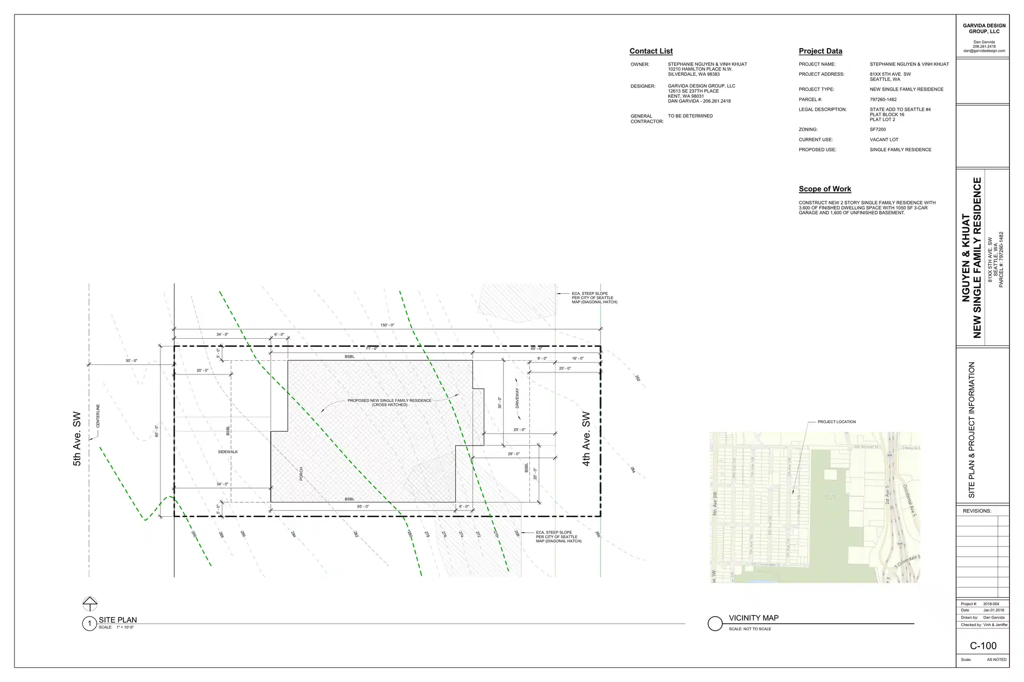 Site plan for 8108 5th Ave SW