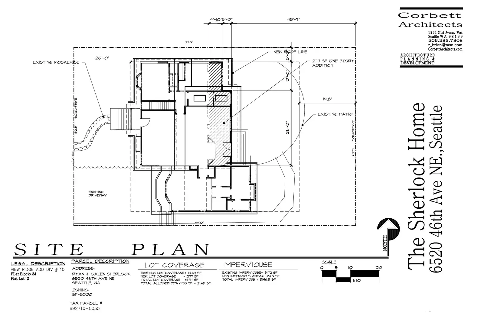 Site plan for 6520 46th Ave NE