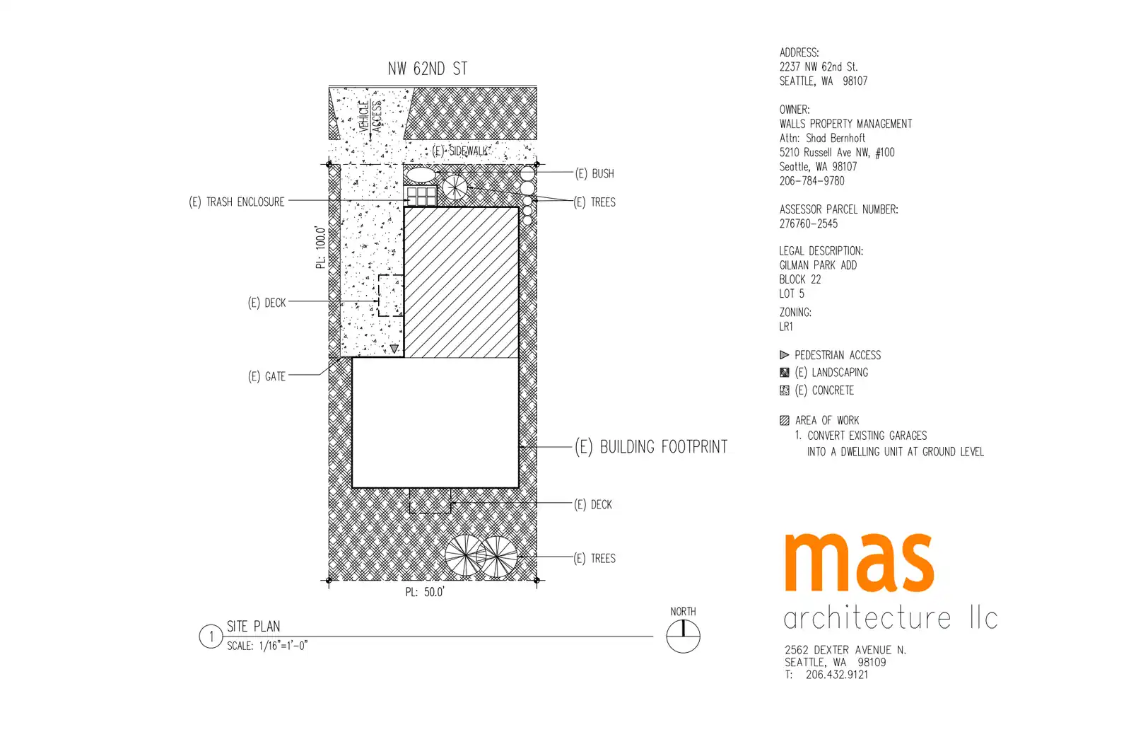 Site plan for 2237 NW 62nd St