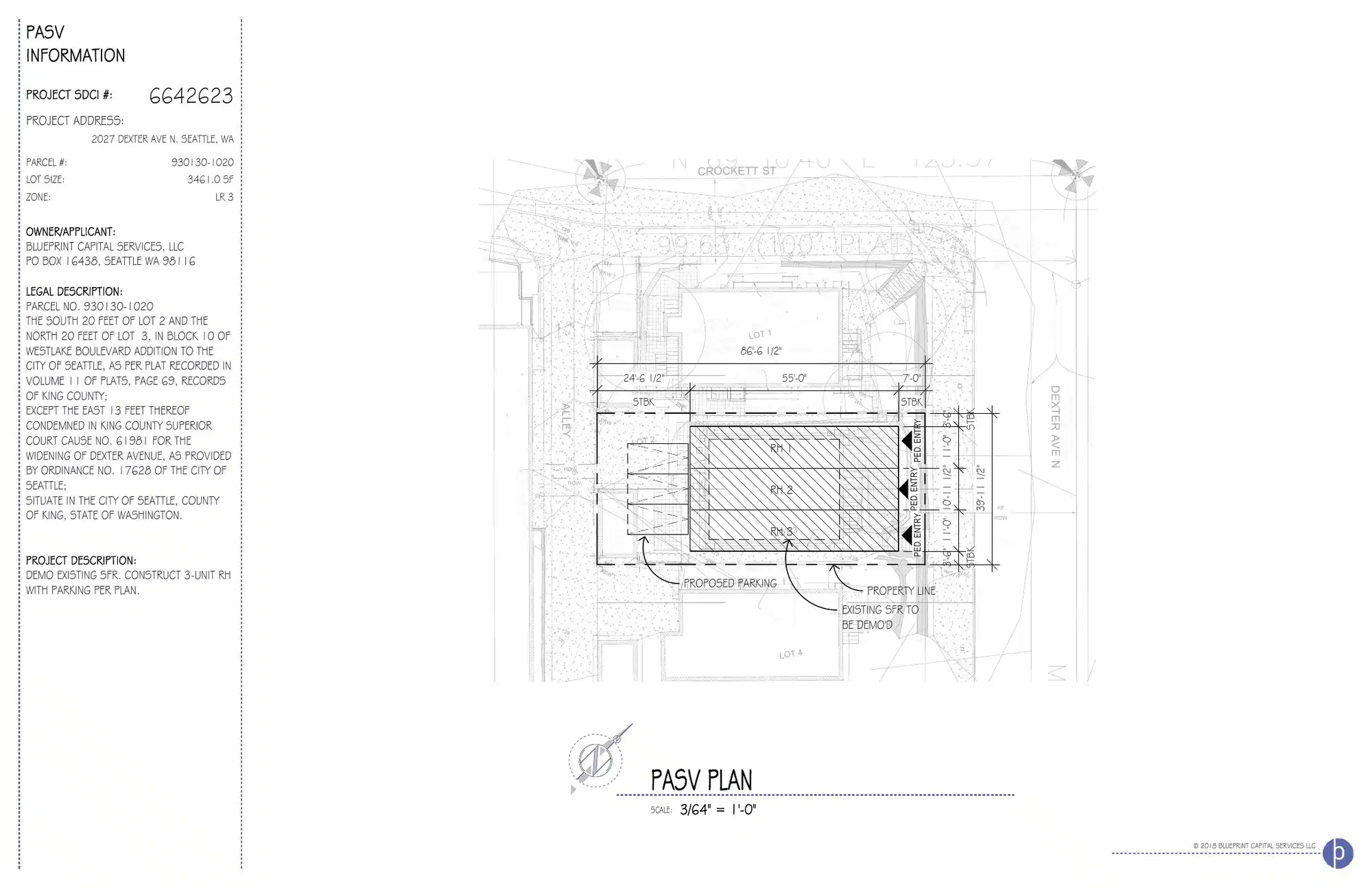 Site plan for 2027 Dexter Ave N