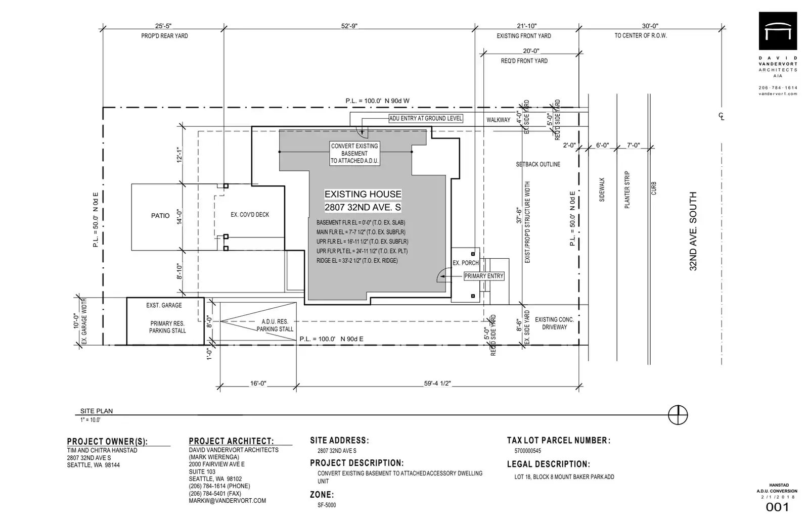 Site plan for 2807 32nd Ave S