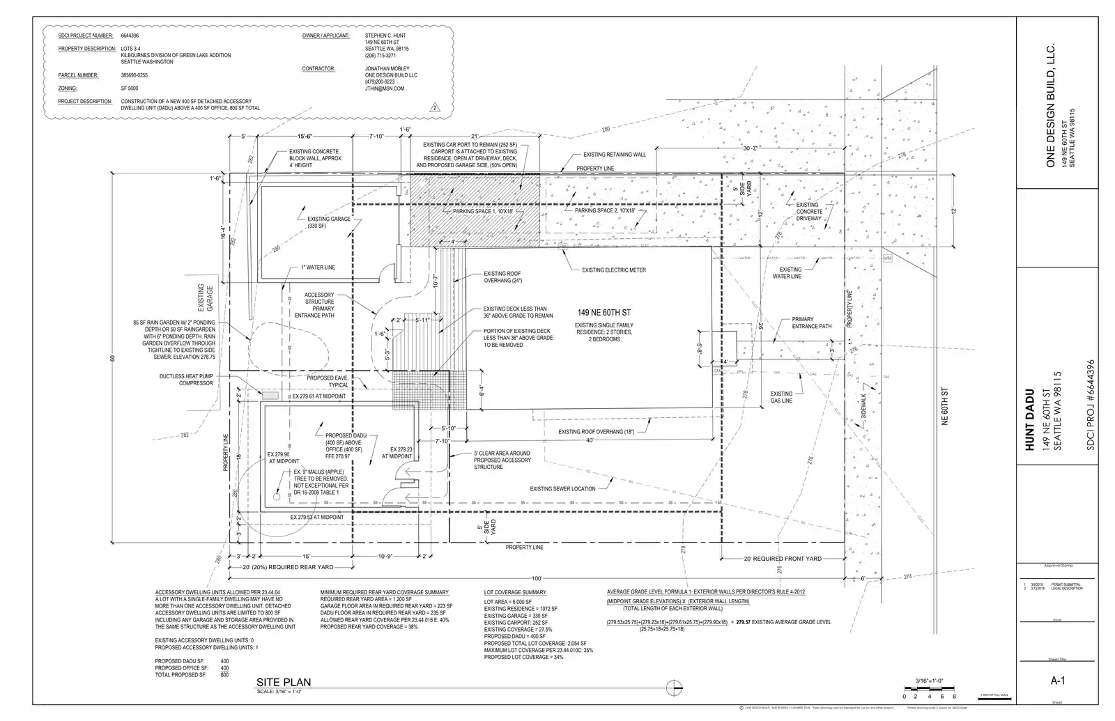 Site plan for 149 NE 60th St